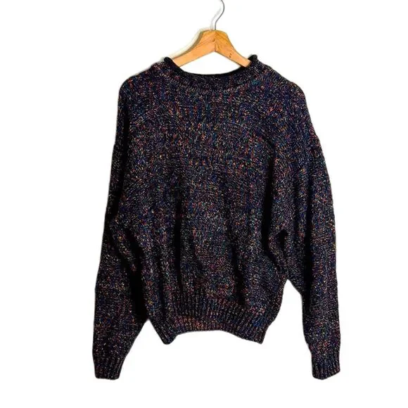 Vtg Barnes storm Multicolor Knit wool alpaca mohair blend Men's Sweater size M - Picture 1 of 9